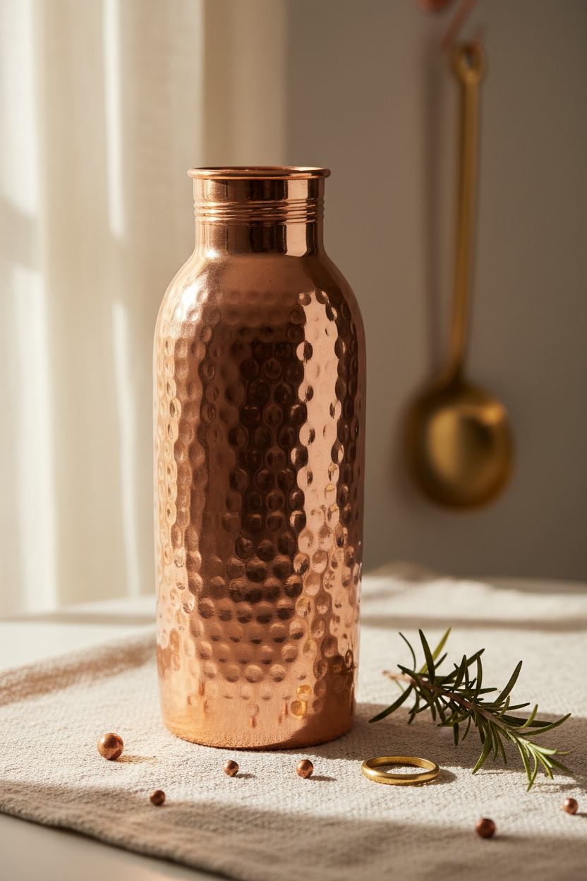 Copper Water Bottle Benefits, Usage & Cleaning Guide | BRASSIUM