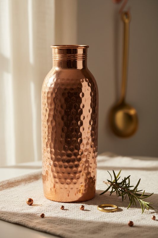 Copper Water Bottle Benefits, Usage & Cleaning Guide | BRASSIUM