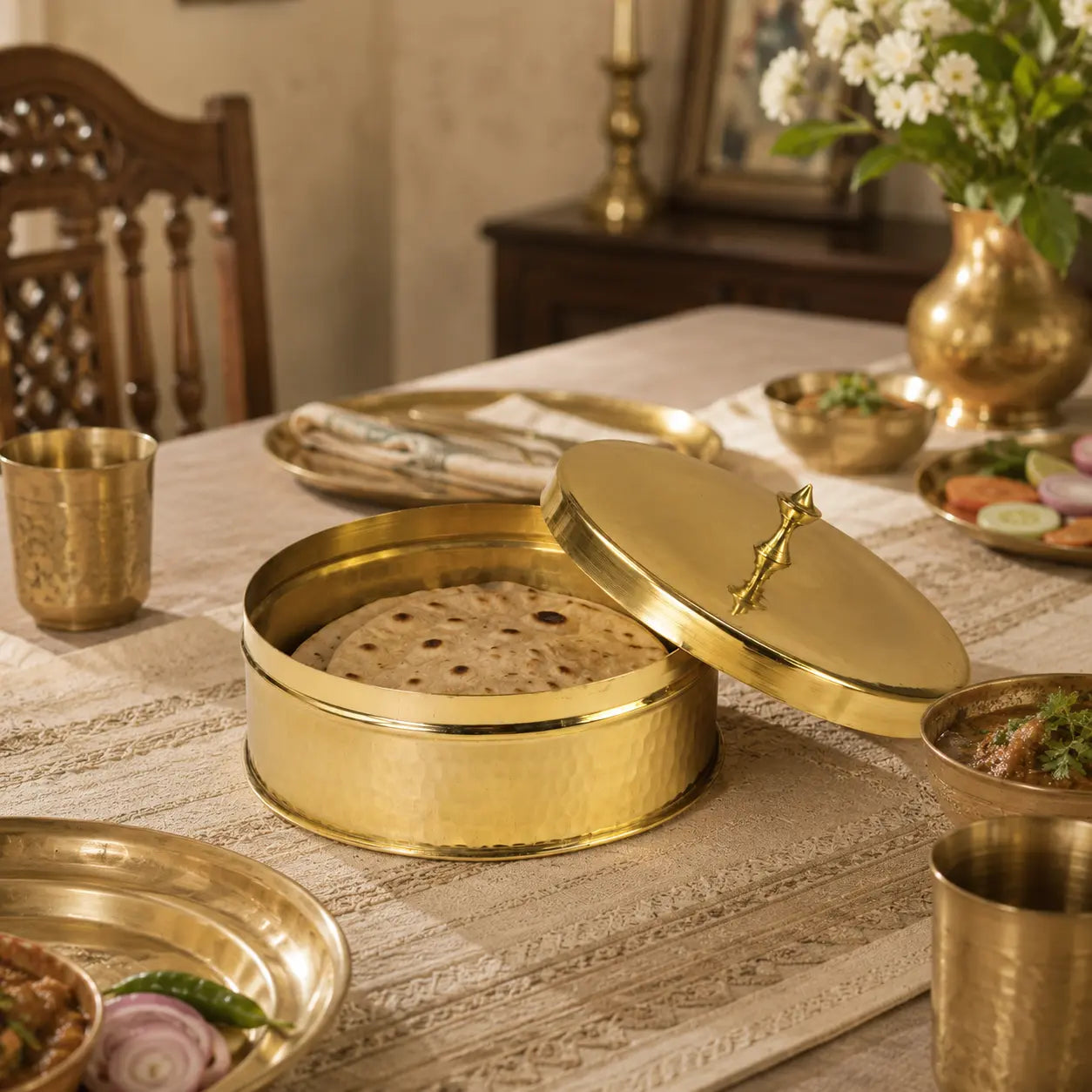 Brass Roti Box / Mithai Box