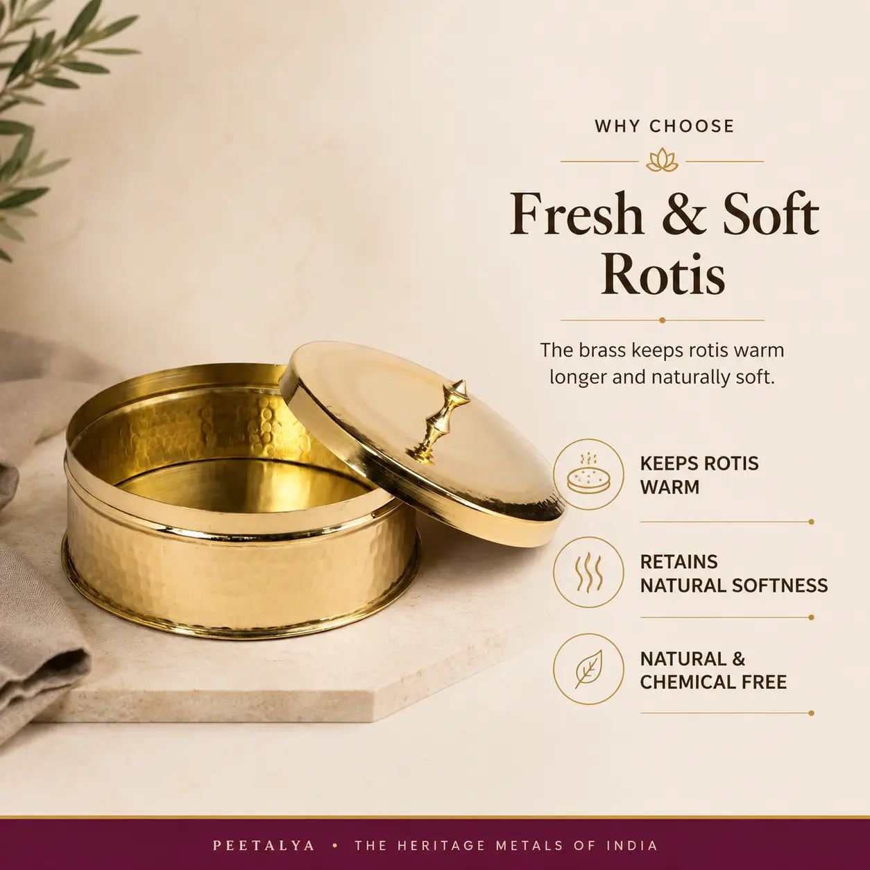Brass Roti Box / Mithai Box