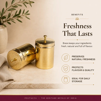 Brass Tea & Sugar Box (Dabba)