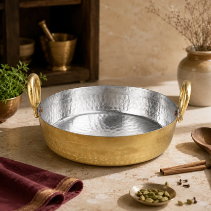 Brass Jalebi Kadai (Flat Kadai)