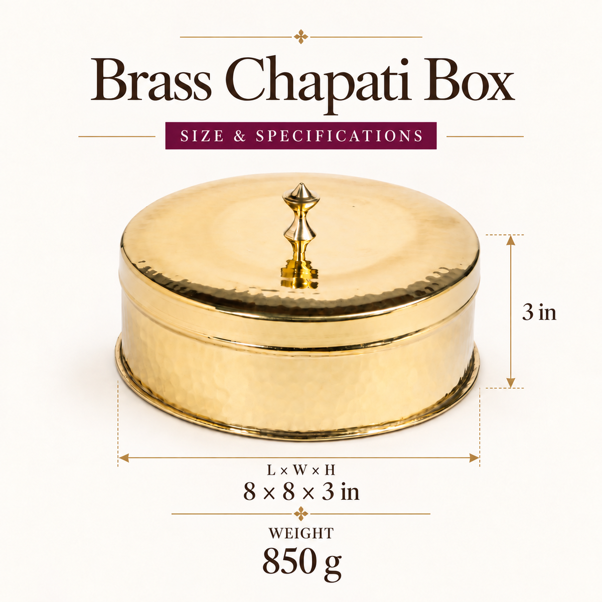 Tea/Sugar BOX (Set of 2 Brass Containers)
