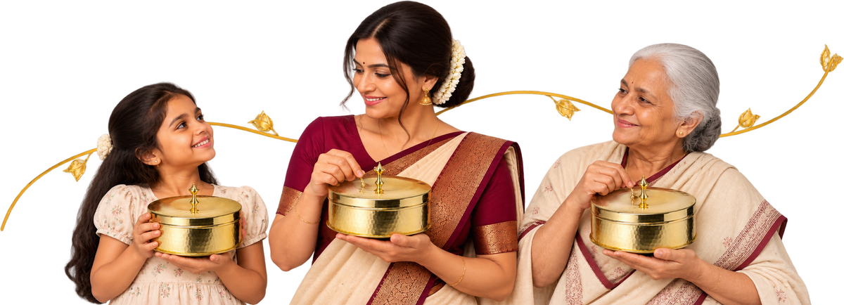 Brass Roti Box / Mithai Box