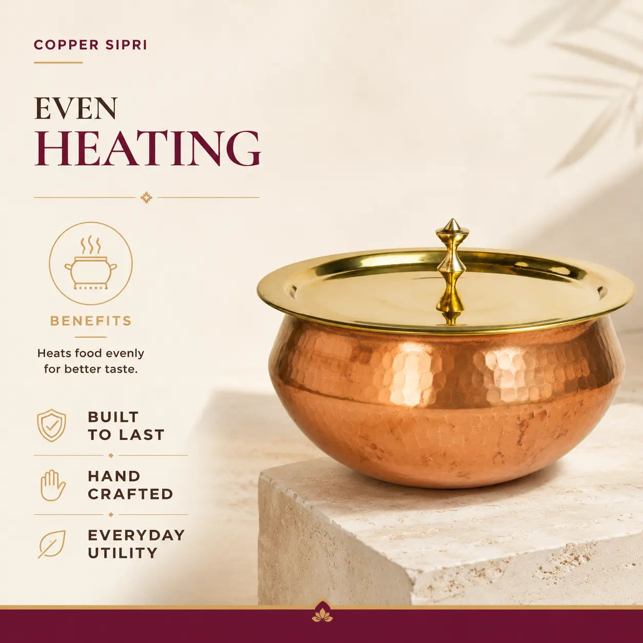 Copper Sipri (Strainer / Colander)