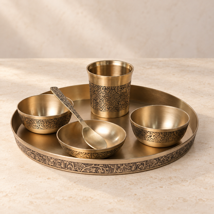 Heritage Kansa Thali Set (6 Pcs)