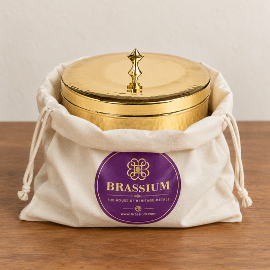 Tea/Sugar BOX (Set of 2 Brass Containers)