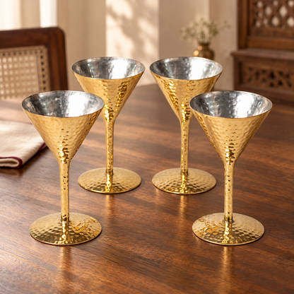 Brass Cocktail Glass Set of 2