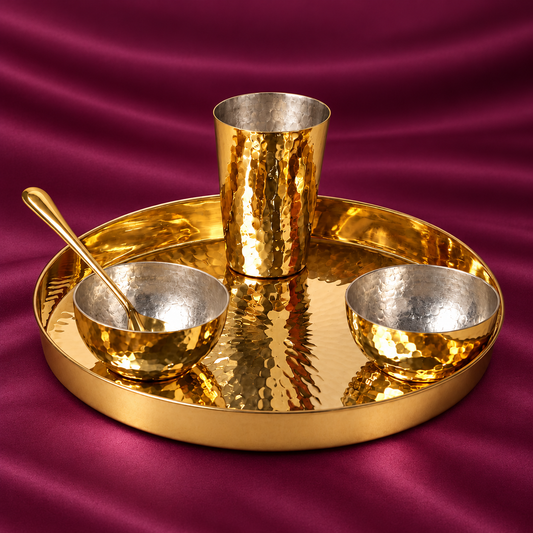 Brass Heritage Thali Set (5 Pcs.)
