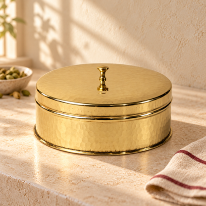 Brass Masala Dani (Spice Box)