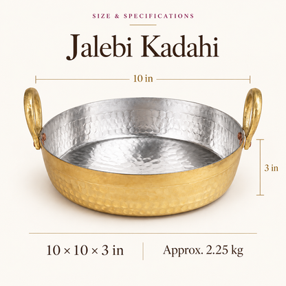 Brass Jalebi Kadai (Flat Kadai)