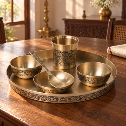 Heritage Kansa Thali Set (6 Pcs)
