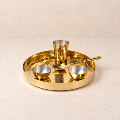 Brass Baby Thali Set (5 Pcs)