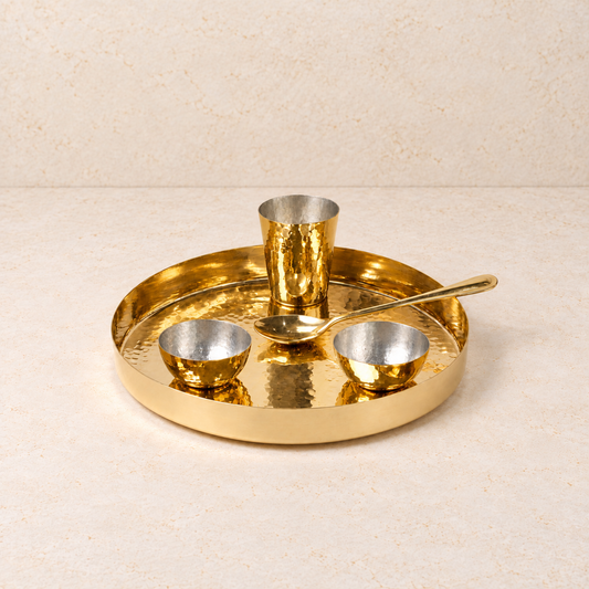 Brass Baby Thali Set (5 Pcs)