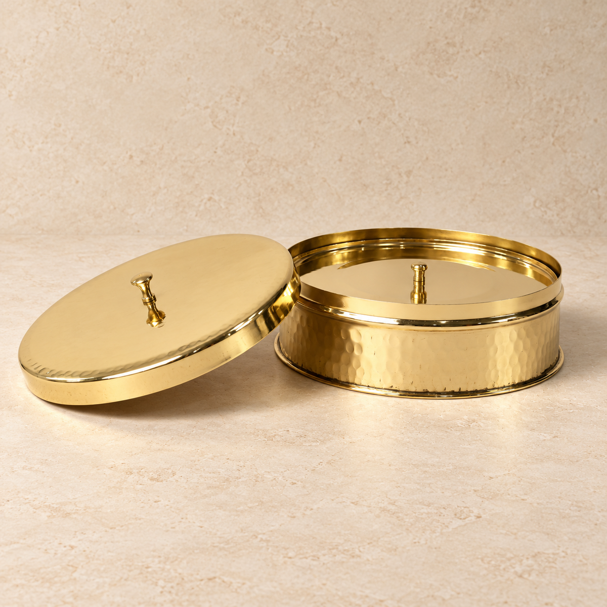 Brass Masala Dani (Spice Box)