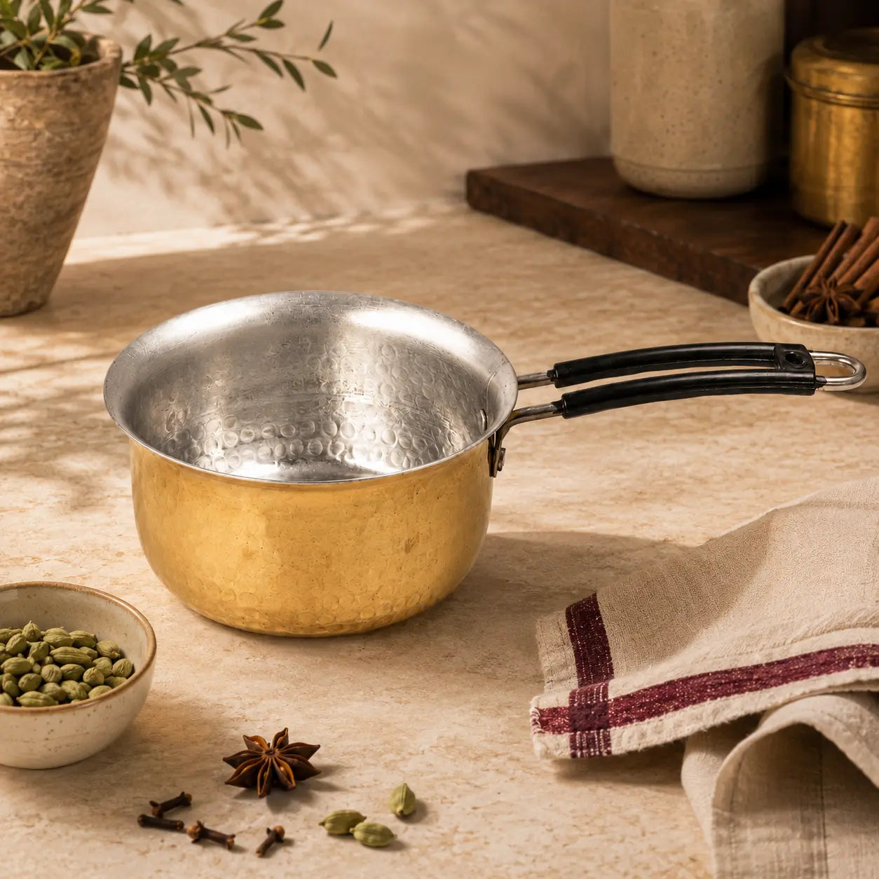 Brassium Brass Tea Pan