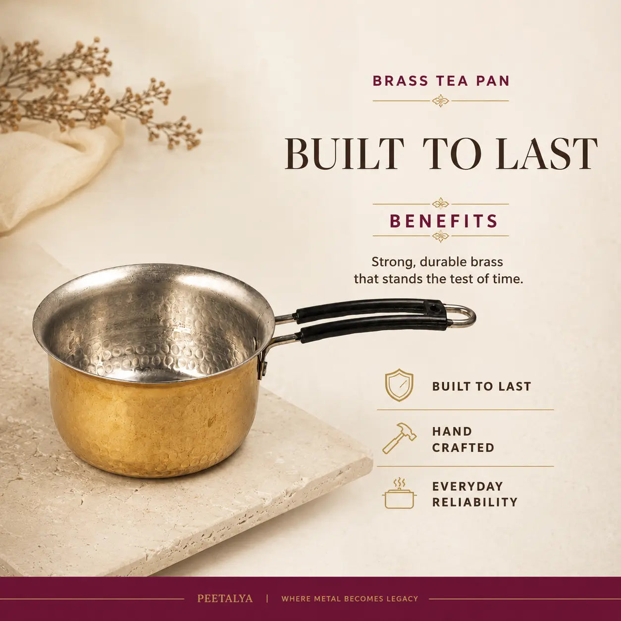 Brassium Brass Tea Pan