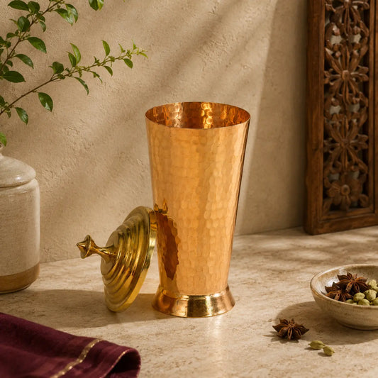 Hand-Hammered Copper Water Tumbler