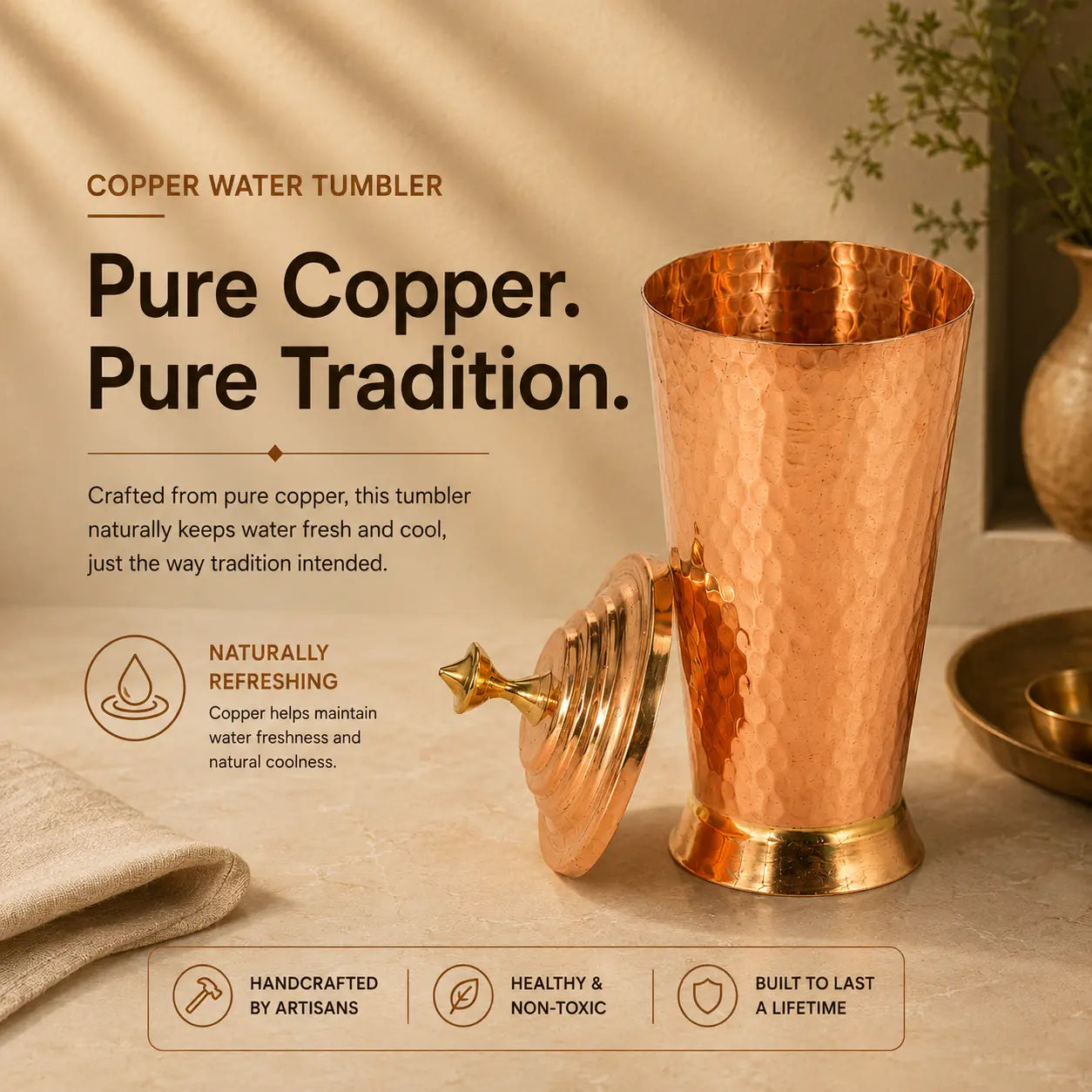 Water Tumbler (Copper) - Size No. 4