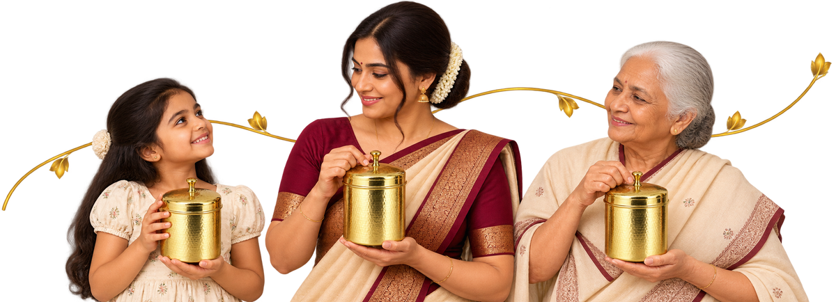 Brass Tea & Sugar Box (Dabba)