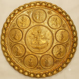 Chamba Thaal - Handcrafted Embossed Brass Metal Plate