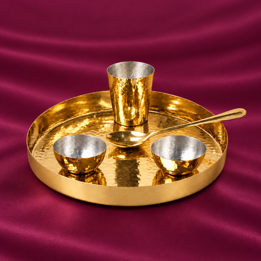 Brass Baby Thali Set (5 Pcs)