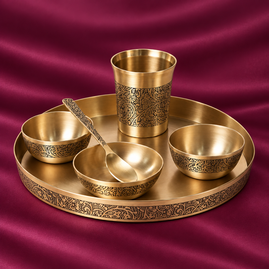 Heritage Kansa Thali Set (6 Pcs)