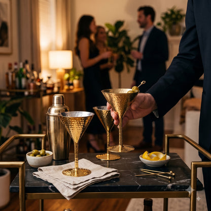Brass Cocktail Glass Set of 2