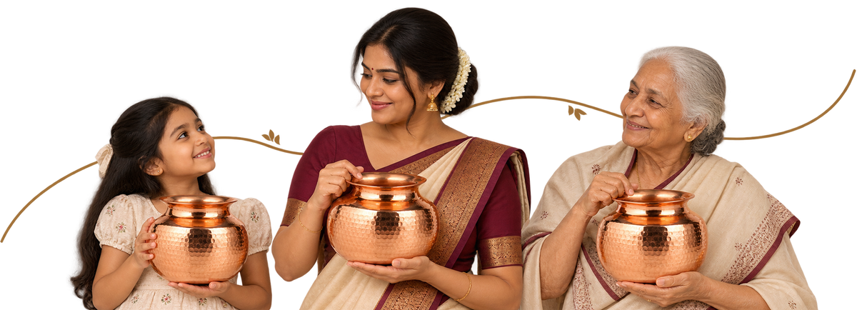 Copper Water Matka - 4 LTR